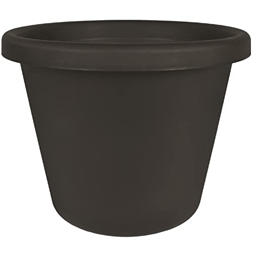 HC Companies 11.5 Inch Classic Planter - Indoor Outdoor Plant Pot, Black