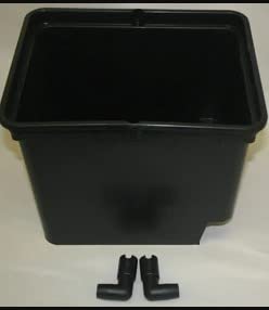 (2) Bato Hydroponic Trough Dutch Pots - Efficient Hydroponic Growing Solution