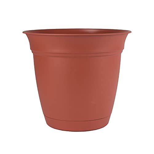 HC Companies 8 Inch Eclipse Round Planter with Saucer