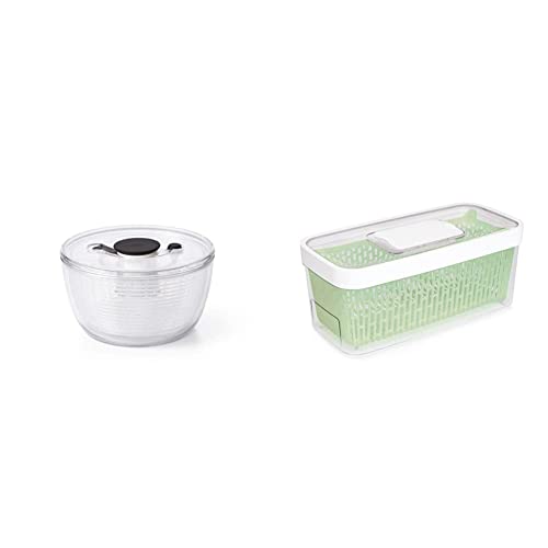 OXO Salad & Herb Spinner + GreenSaver Produce Keeper