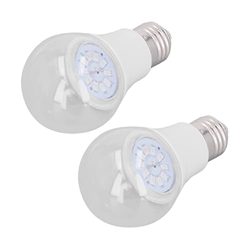 2Pcs Led Grow Light Bulb E26 Halogen Lamp Translucent E27 Hydroponic 6W