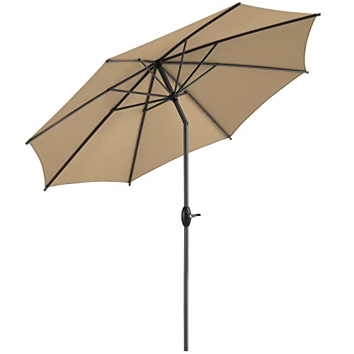 Gardesol 9 FT Patio Umbrella with Push Button Tilt and UV Protection