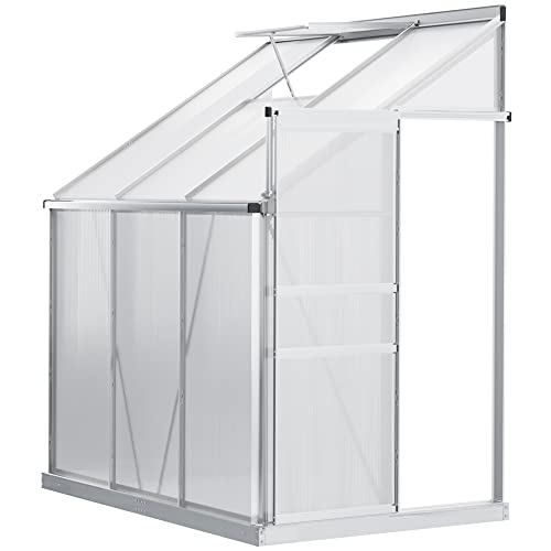 Outsunny Lean-to Greenhouse with Adjustable Roof Vent