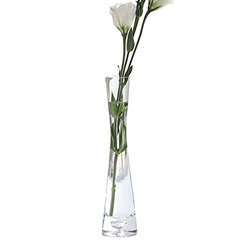 Hand-Made Clear Glass Bud Vase for Home and Office Décor