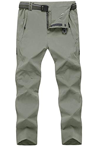 Men's Quick-Dry Hiking Pants with Belted Design - Lightweight and Windproof