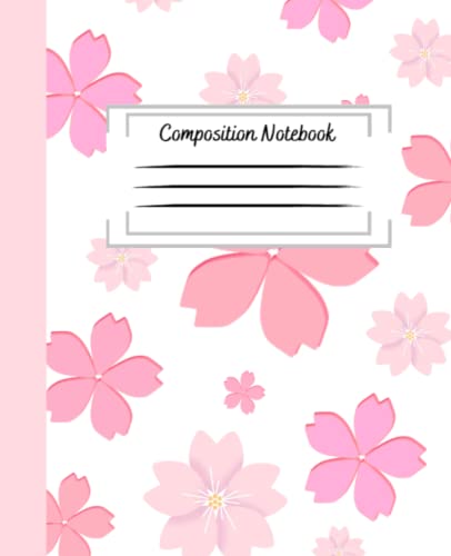 Pastel Pink Sakura Flower Composition Notebook