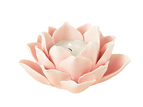 Elegant Handmade Flower Tea Lights Holder - Pink