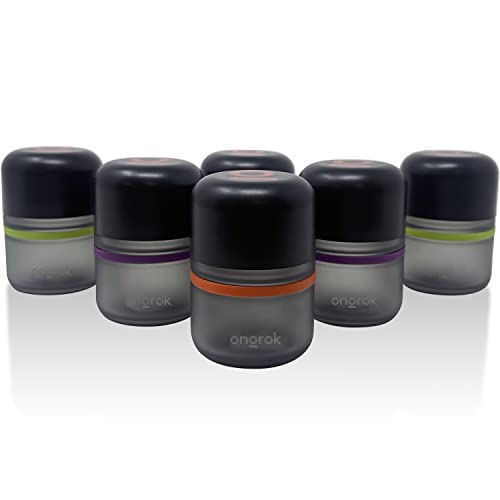 Color-Coded Airtight Glass Storage Jars - Perfect for Organizing and Preserving Contents