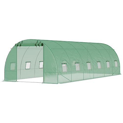Outsunny Walk-in Greenhouse with Roll-up Windows