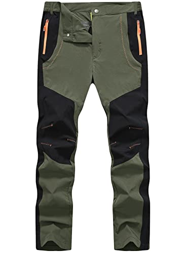 TBMPOY Men's Hiking Work Cargo Pants - Green