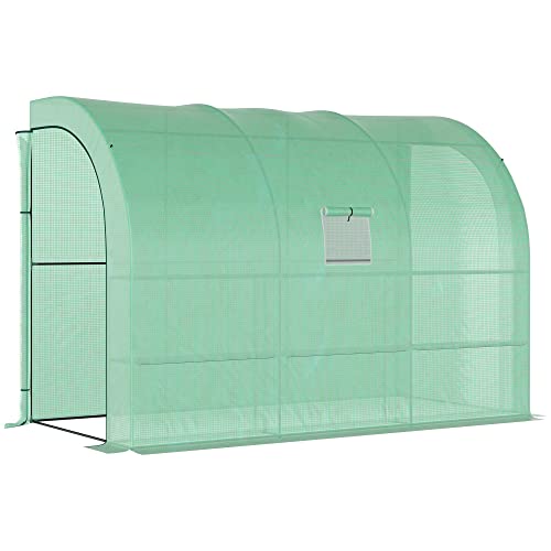 Outsunny Walk-in Greenhouse with 3-Tier Shelves - Extend Your Growing Season!