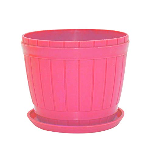 Colorful Flower Plant Pots with Drainage Holes - Pink XL