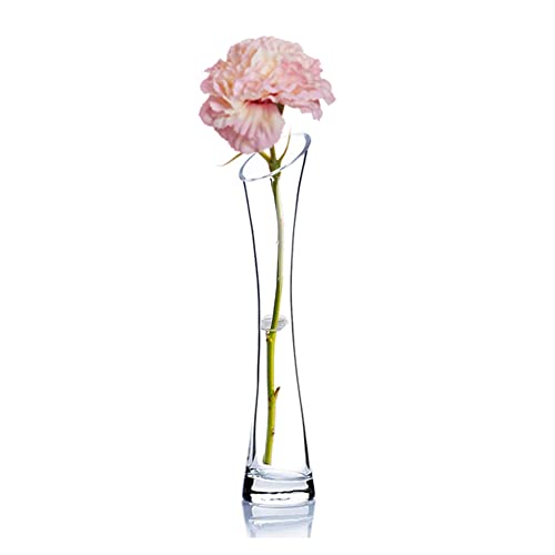 Glass Flower Vase with Oblique Mouth