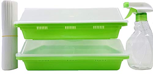 BPA Free Microgreen Soilless Hydroponics Seed Sprouter Grow Tray Kit