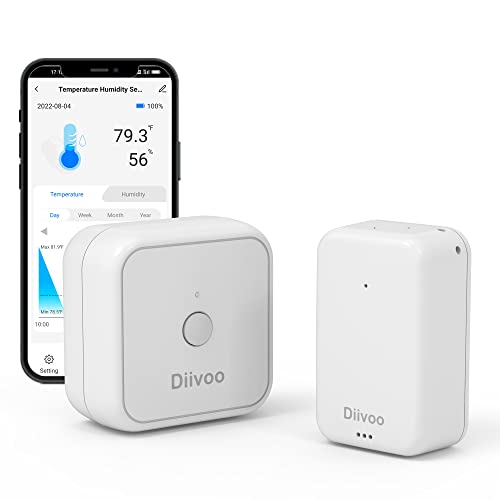 Diivoo WiFi Thermometer with App Notification Alert