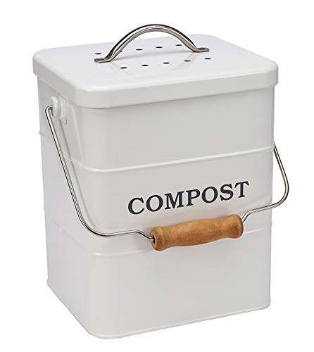 Stainless Steel Compost Bin for Kitchen Countertop