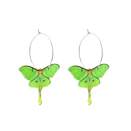 Green Butterfly Earrings for Women