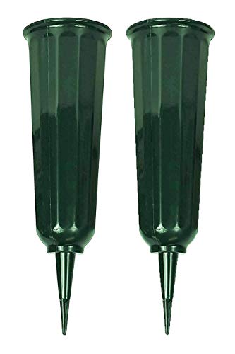 Black Duck Brand Cemetery Flute Flower Vases; 2 Pack