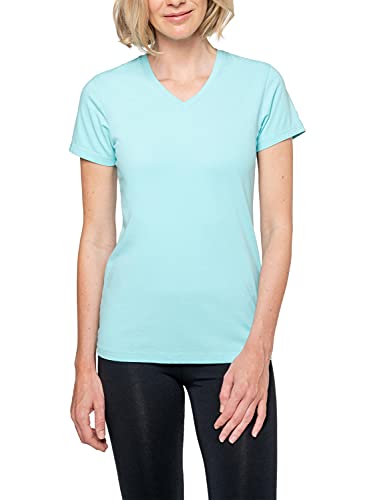 Insect Shield Women's Dri-Balance V-Neck T-Shirt - Aqua, Small