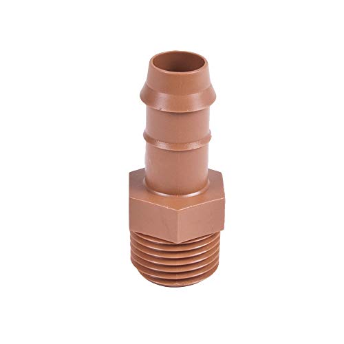 Drip Irrigation Brown Barbed Adapter Coupling Fittings