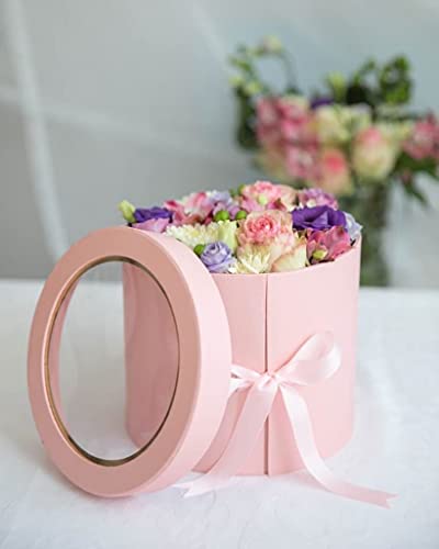 UNIKPACKAGING Round Flower Box with Lid