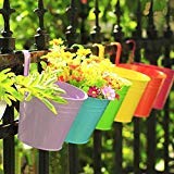 KINGLAKE Metal Hanging Flower Plant Pots