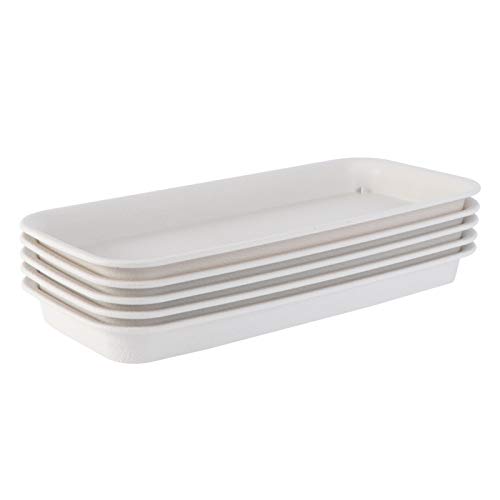 Rectangular Plastic Plant Saucers Tray - 5PCS