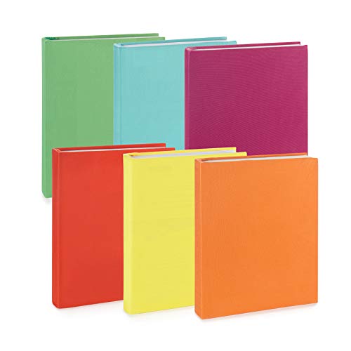 Colorful Stretchable Book Covers for Classroom Textbook Protection, 6 Pack