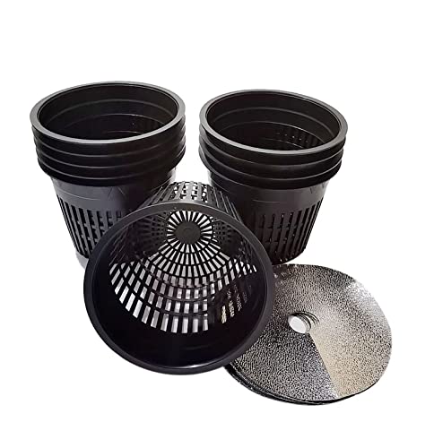 HORTIPOTS 5 Inch Net Pots for Hydroponics and Orchid Growing