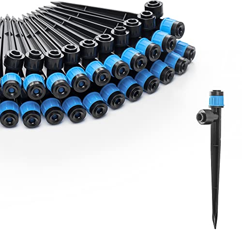 MIXC 60PCS Drip Irrigation Emitters with Quick Connect Design