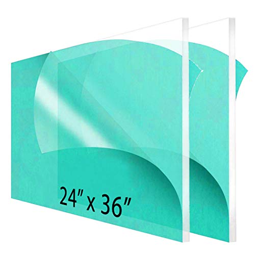 Clear Acrylic Sheet Plexiglass 2-Pack