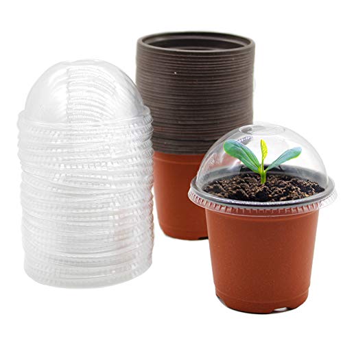 QPEY Plant Nursery Pots with Humidity Domes