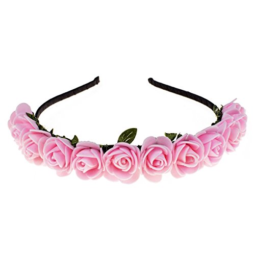 BOHO Floral Crown Rose Flower Headband