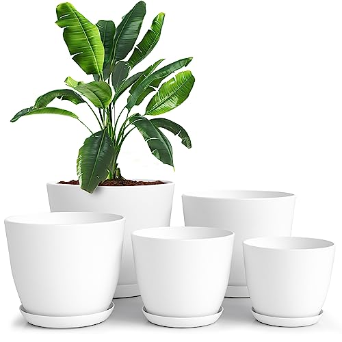 Utopia Home Plant Pots - Pack of 5 Indoor Decorative Flower Pots
