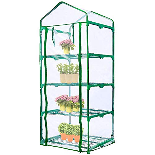 4 Tier Roll-Up Zipper Door Greenhouse Replacement Cover