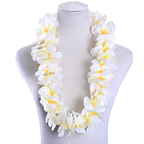 Hawaiian Leis Necklace Tropical Luau Hawaii Wreaths Silk Flower Lei