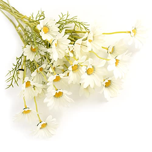 Faux Silk Daisy Flowers for Home Garden Vase Décor - HAIOPS Artificial Daisy Flowers