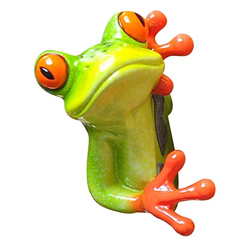 Funny 3D Frog Car Desk Resin Model Ornaments