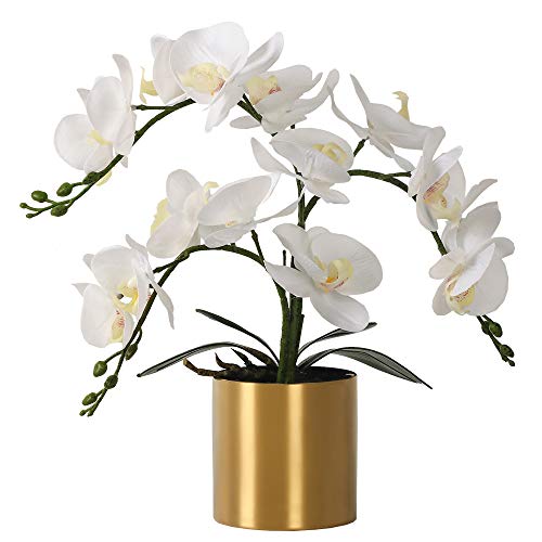 LESING Artificial Orchid Flower with Vase