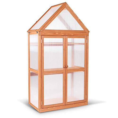 MCombo Cold Frame Wooden Garden Greenhouse
