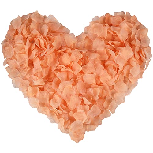 1000 Rose Petals for Wedding Party Decoration (Peach)