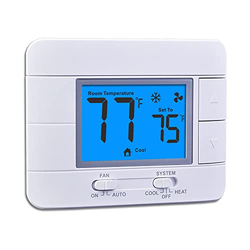 Digital Non-Programmable Thermostat with Temperature & Humidity Monitor