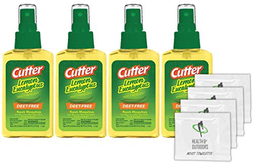 Cutter Lemon Bug Repellent Spray with Bonus Wipes