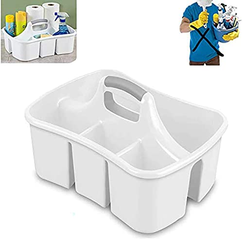 Lavo Home Bath Caddie - White Totes with Divided Compartments