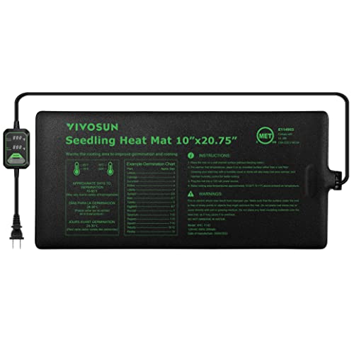 VIVOSUN Seedling Heat Mat with Digital Temperature Controller