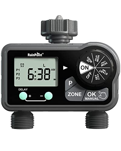 RAINPOINT Sprinkler Timer 2 Zone - Efficient and Convenient Watering