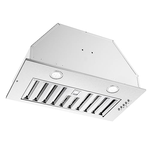 20 Inch Range Hood Insert with 600 CFM and LED Lights