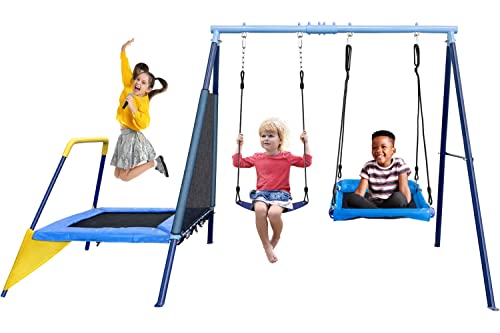 JYGOPLA 3 in 1 Multifunction Kids Swing Set