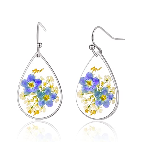 Handmade Pressed Wildflower Earrings