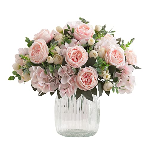 Pink Peonies Artificial Flowers for Home Decor
